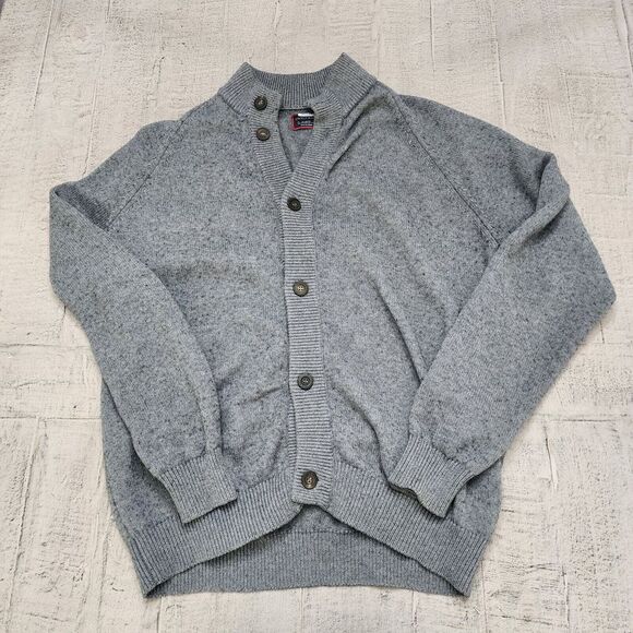 UNTUCKit Other - Untuckit Wool Blend Gray Cardigan Sweater‎ Mens XL Knit Button Front Classic